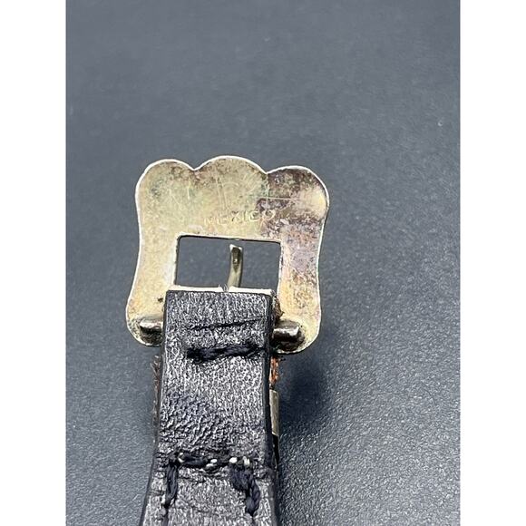 Arenix Mexico Cowhide Band Japan Movement White Face Silver Tone Detail - Picture 6 of 10